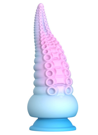 Gode ventouse tentacule Kraken 18 cm rose et bleu - WS-NV033